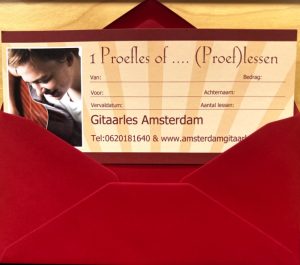 Gitaarles Amsterdam Cadeaubon
