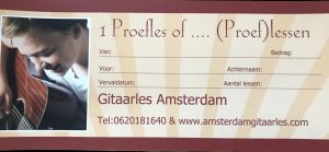 Gitaarles Amsterdam Cadeaubon